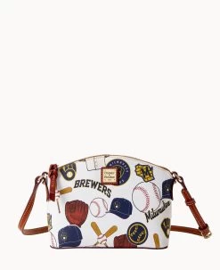 MLB Brewers Suki Crossbody BREWERS 18 MLB Brewers Suki Crossbody BREWERS -Online Sale Dooney & Bourke B1696G QUMWPATNBRWS 1