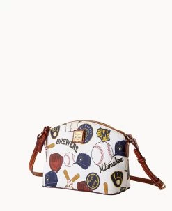MLB Brewers Suki Crossbody BREWERS 19 MLB Brewers Suki Crossbody BREWERS -Online Sale Dooney & Bourke B1696G QUMWPATNBRWS ALT1 1