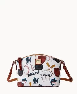 MLB Marlins Suki Crossbody MARLINS -Online Sale Dooney & Bourke B1696G QUMWPATNMRLN 1