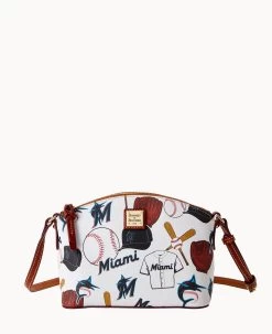 MLB Marlins Suki Crossbody MARLINS -Online Sale Dooney & Bourke B1696G QUMWPATNMRLN 2