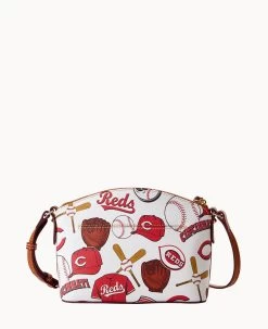 MLB Reds Suki Crossbody REDS -Online Sale Dooney & Bourke B1696G QUMWPATNREDS ALT3 1