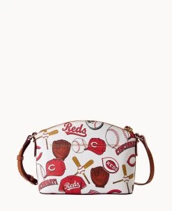 MLB Reds Suki Crossbody REDS -Online Sale Dooney & Bourke B1696G QUMWPATNREDS ALT3