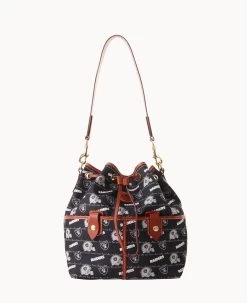 NFL Raiders Large Drawstring RAIDERS 19 NFL Raiders Large Drawstring RAIDERS -Online Sale Dooney & Bourke B1766G N3BLPATNRAID 2