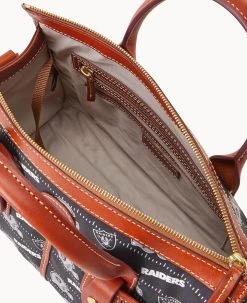 NFL Raiders Satchel RAIDERS 20 NFL Raiders Satchel RAIDERS -Online Sale Dooney & Bourke B1775G N3BLPATNRAID ALT2 1