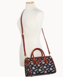 NFL Raiders Satchel RAIDERS 22 NFL Raiders Satchel RAIDERS -Online Sale Dooney & Bourke B1775G N3BLPATNRAID ALT4 1