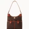 Pebble Grain Zip Hobo Brown Tmoro 2 Pebble Grain Zip Hobo Brown Tmoro -Online Sale Dooney & Bourke B1782G AWBMPATNLING