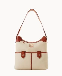 Pebble Grain Zip Hobo Brown Tmoro -Online Sale Dooney & Bourke B1782G AWBOPATNLING