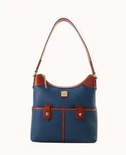 Pebble Grain Zip Hobo Brown Tmoro -Online Sale Dooney & Bourke B1782G AWJEPATNLING
