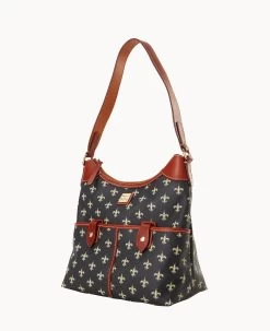 NFL Saints Zip Hobo SAINTS -Online Sale Dooney & Bourke B1782G NJBLPATNSNTS ALT1 1