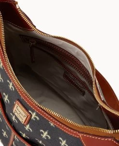NFL Saints Zip Hobo SAINTS -Online Sale Dooney & Bourke B1782G NJBLPATNSNTS ALT2 1