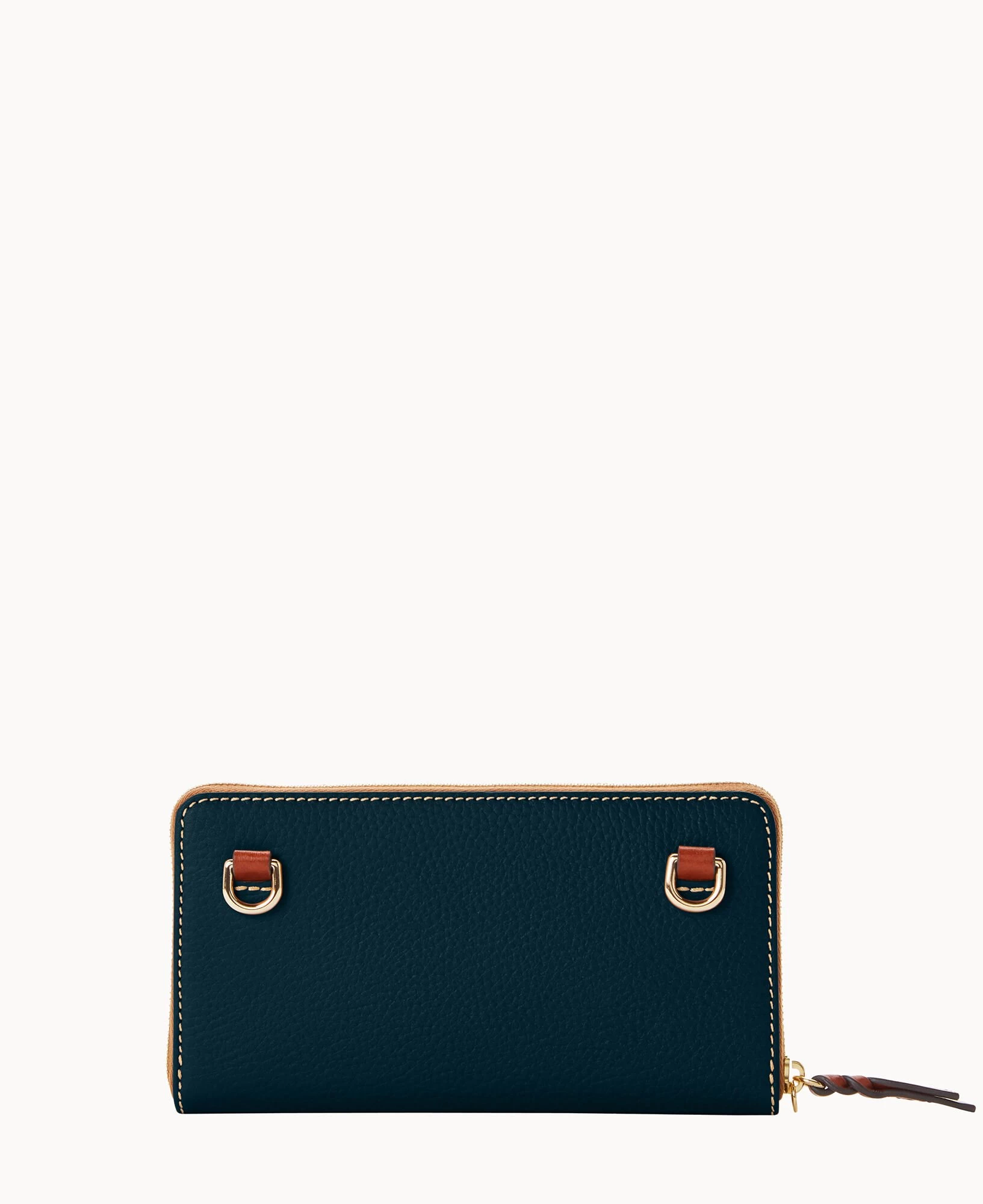 Pebble Grain Large Zip Around Wristlet Crossbody Black 11 Pebble Grain Large Zip Around Wristlet Crossbody Black - Image 9