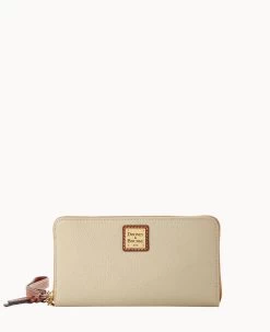 Pebble Grain Large Zip Around Wristlet Crossbody Black 37 Pebble Grain Large Zip Around Wristlet Crossbody Black -Online Sale Dooney & Bourke B1792G AWBOPATN