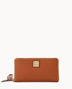 Pebble Grain Large Zip Around Wristlet Crossbody Black 36 Pebble Grain Large Zip Around Wristlet Crossbody Black -Online Sale Dooney & Bourke B1792G AWCAPATN