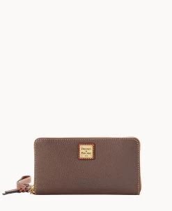 Pebble Grain Large Zip Around Wristlet Crossbody Black 32 Pebble Grain Large Zip Around Wristlet Crossbody Black -Online Sale Dooney & Bourke B1792G AWELPATN