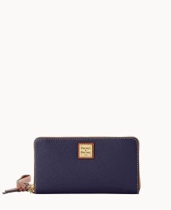 Pebble Grain Large Zip Around Wristlet Crossbody Black 40 Pebble Grain Large Zip Around Wristlet Crossbody Black -Online Sale Dooney & Bourke B1792G AWMDPATN