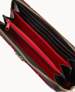 Tartan Large Zip Around Wristlet Crossbody Red -Online Sale Dooney & Bourke B1792G TTRDPABL ALT2