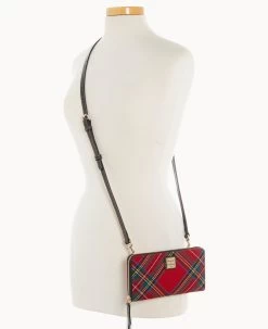 Tartan Large Zip Around Wristlet Crossbody Red -Online Sale Dooney & Bourke B1792G TTRDPABL ALT4
