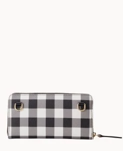 Tucker Large Zip Around Wristlet Crossbody Black -Online Sale Dooney & Bourke B1792G TUBLPABL ALT3 1