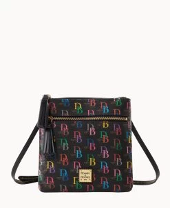 DB75 Multi Double Zip Tassel Crossbody Black -Online Sale Dooney & Bourke B1795G 5SBLPABL 2