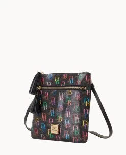 DB75 Multi Double Zip Tassel Crossbody Black -Online Sale Dooney & Bourke B1795G 5SBLPABL ALT1 1