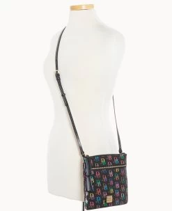 DB75 Multi Double Zip Tassel Crossbody Black -Online Sale Dooney & Bourke B1795G 5SBLPABL ALT4