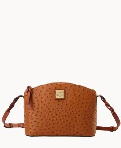 Ostrich Penny Crossbody Caramel -Online Sale Dooney & Bourke B1823G OTCAPATN 1