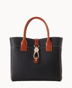 Pebble Grain Cara Tote Black -Online Sale Dooney & Bourke B1828G AWBLPATN 1