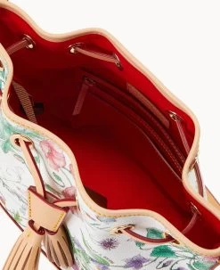 Botanical Collection Small Drawstring White -Online Sale Dooney & Bourke B1830G BZWHSVNA ALT2 1