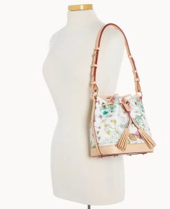 Botanical Collection Small Drawstring White -Online Sale Dooney & Bourke B1830G BZWHSVNA ALT4