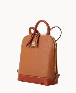 Pebble Grain Small Zip Pod Backpack Caramel -Online Sale Dooney & Bourke B1842G AWCAPATN ALT1 1