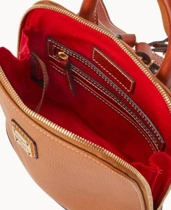 Pebble Grain Small Zip Pod Backpack Caramel -Online Sale Dooney & Bourke B1842G AWCAPATN ALT2