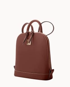 Saffiano Small Zip Pod Backpack Amber -Online Sale Dooney & Bourke B1842G SIARSIAR ALT1 1