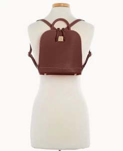 Saffiano Small Zip Pod Backpack Amber -Online Sale Dooney & Bourke B1842G SIARSIAR ALT4 1
