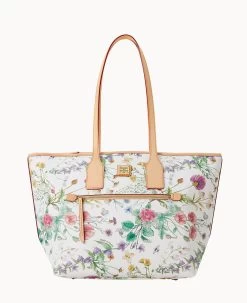 Botanical Collection Tote White 19 Botanical Collection Tote White -Online Sale Dooney & Bourke B1854G BZWHSVNA 2