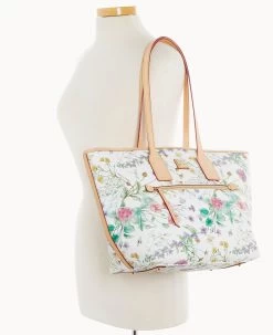 Botanical Collection Tote White 14 Botanical Collection Tote White -Online Sale Dooney & Bourke B1854G BZWHSVNA ALT4