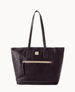 Ostrich Tote Black Black -Online Sale Dooney & Bourke B1854G OTBLPABL 1