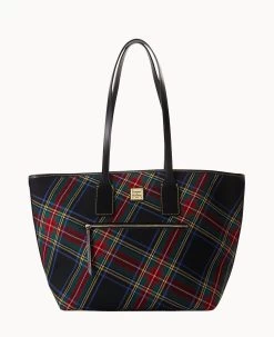 Tartan Tote Black -Online Sale Dooney & Bourke B1854G TTBLPABL 1