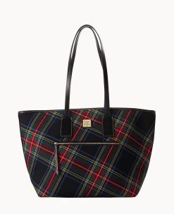Tartan Tote Black -Online Sale Dooney & Bourke B1854G TTBLPABL 2