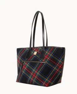 Tartan Tote Black -Online Sale Dooney & Bourke B1854G TTBLPABL ALT1 1
