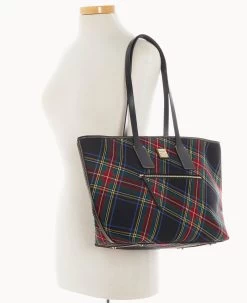 Tartan Tote Black -Online Sale Dooney & Bourke B1854G TTBLPABL ALT4