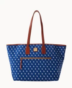 MLB Dodgers Large Tote DODGERS -Online Sale Dooney & Bourke B1855G MJBUPATNDODG 1