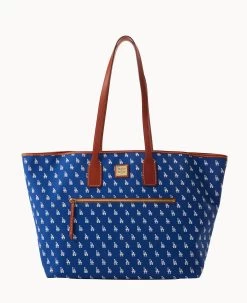 MLB Dodgers Large Tote DODGERS -Online Sale Dooney & Bourke B1855G MJBUPATNDODG 2