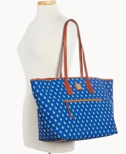 MLB Dodgers Large Tote DODGERS -Online Sale Dooney & Bourke B1855G MJBUPATNDODG ALT4 1