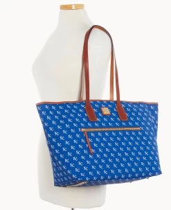MLB Royals Large Tote ROYALS 14 MLB Royals Large Tote ROYALS -Online Sale Dooney & Bourke B1855G MJBUPATNRYLS ALT4