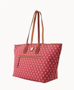 MLB Cardinals Large Tote CARDINALS -Online Sale Dooney & Bourke B1855G MJRDPATNCDNL ALT1 1