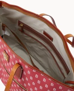 MLB Cardinals Large Tote CARDINALS -Online Sale Dooney & Bourke B1855G MJRDPATNCDNL ALT2 1
