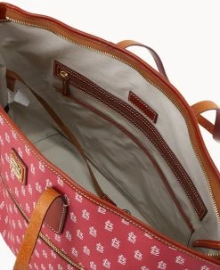 MLB Cardinals Large Tote CARDINALS -Online Sale Dooney & Bourke B1855G MJRDPATNCDNL ALT2