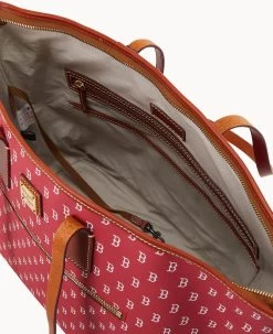 MLB Red Sox Large Tote RED SOX 17 MLB Red Sox Large Tote RED SOX -Online Sale Dooney & Bourke B1855G MJRDPATNRDSX ALT2 1