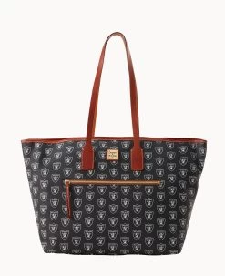 NFL Raiders Large Tote RAIDERS 15 NFL Raiders Large Tote RAIDERS -Online Sale Dooney & Bourke B1855G NJBLPATNRAID 1