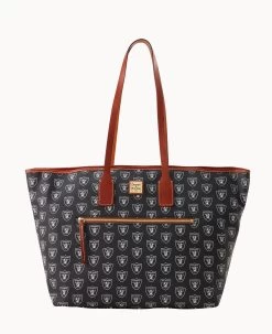 NFL Raiders Large Tote RAIDERS 19 NFL Raiders Large Tote RAIDERS -Online Sale Dooney & Bourke B1855G NJBLPATNRAID 2
